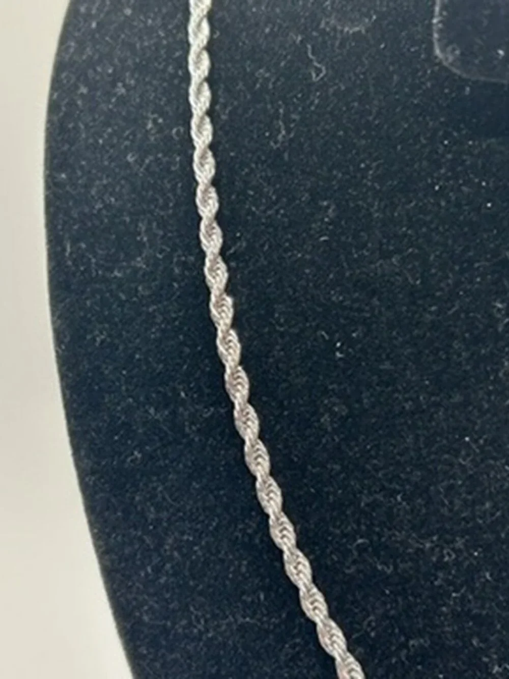 Mens Rope Chain 3mm 24 Inch Real Silver Solid Miami Plated Statement Bold New